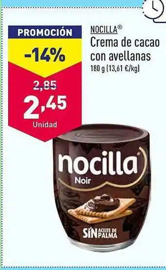 ALDI Nocilla crema de cacao con avellanas oferta