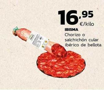 Supermercados Lupa Ibisma chorizo o salchichón cular ibérico de bellota oferta