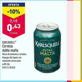ALDI Karlsquell cerveza doble malta oferta