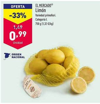 ALDI El mercado limón oferta