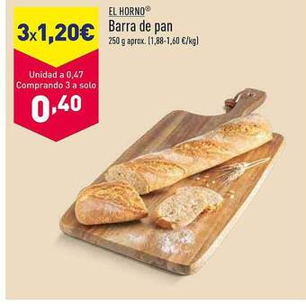 ALDI El horno barra de pan oferta