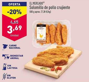 ALDI El mercado solomillo de pollo crujiente oferta