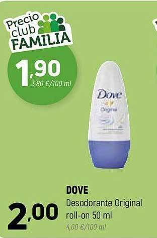 Coviran Dove desodorante original roll-on oferta