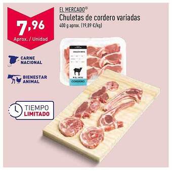 ALDI El mercado chuletas de cordero variadas oferta