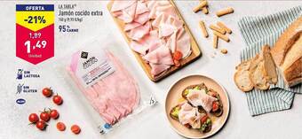 ALDI La tabla jamón cocido extra oferta