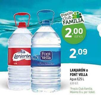 Coviran Lanjarón o font vella agua oferta