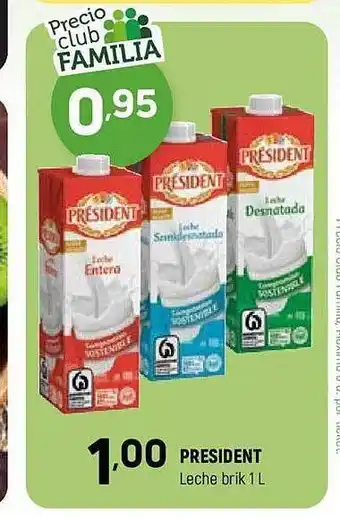 Coviran President leche brik oferta