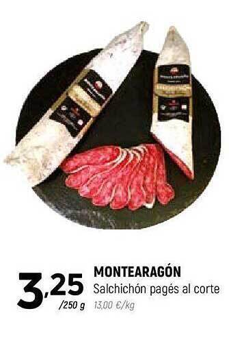 Coviran Montearagón salchichón pagés al corte oferta