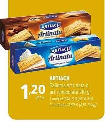 Coviran Artiach galletas arti-nata o arti-chocolate oferta