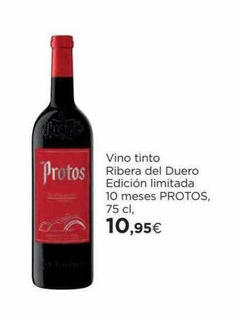 Hipercor Vino tinto ribera del duero edición limitada 10 meses protos oferta