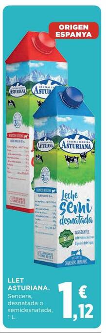 Hipercor Llet asturiana oferta