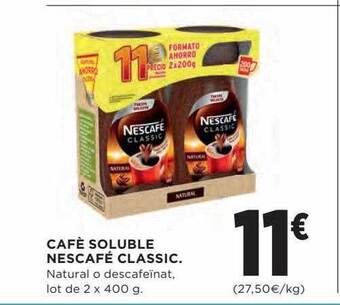 Hipercor Cafè soluble nescafé classic oferta