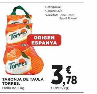 Hipercor Taronja de taula torres oferta