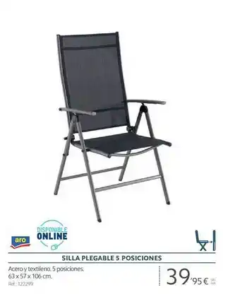 Makro Silla plegable 5 posiciones oferta