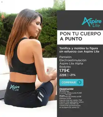 La tienda en casa Pantalón electroestimulación aspire lite alpha bodytec oferta