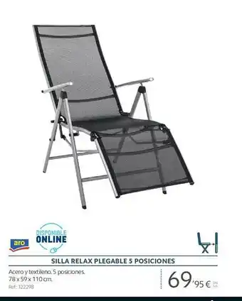Makro Aro silla relax plegable 5 posiciones oferta
