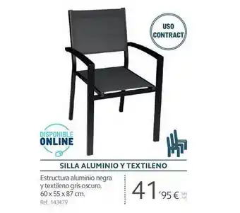 Makro Silla aluminio y textileno oferta