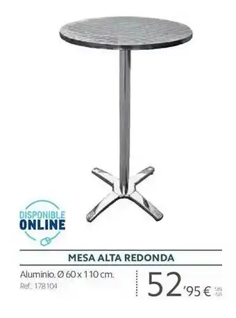 Makro Mesa alta redonda oferta
