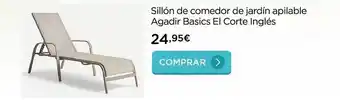 Sillón de comedor de jardin apilable agadir basics el corte inglés