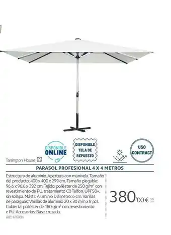Makro Parasol profesional 4x4 metros oferta
