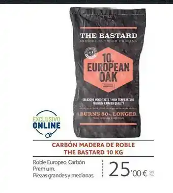 Makro Carbón madera de roble the bastard 10 kg oferta
