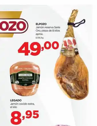 Alimerka Elpozo jamón reserva serie oro legado jamóñ cocido extra oferta