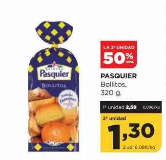Alimerka La 2a unidad 50% dto pasquier bollitos oferta