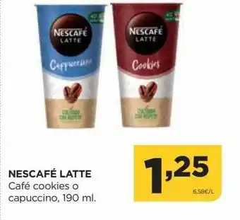 Alimerka Nescafé latte café cookies o capuccino oferta