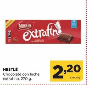 Alimerka Nestlé chocolate con leche extrafino oferta
