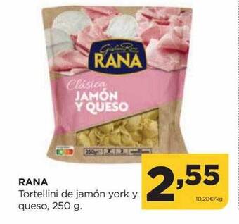 Alimerka Rana tortellini de jamón york y queso oferta