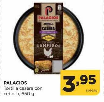 Alimerka Palacios tortilla casera con cebolla oferta
