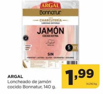 Alimerka Argal loncheado de jamón cocido bonnatur oferta