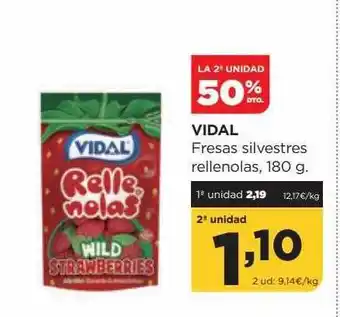 Alimerka La 2a unidad 50% dto vidal fresas silvestres rellenolas oferta