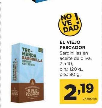 Alimerka El viejo pescador sardinillas en aceite de oliva oferta