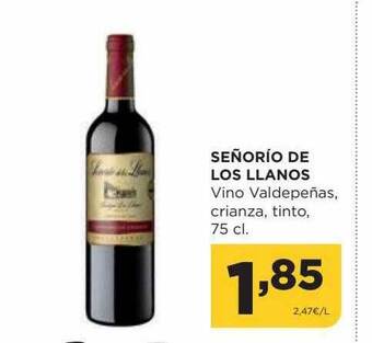 Alimerka Señorío de los llanos vino valdepeñas crianza tinto oferta