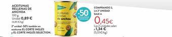 Hipercor Aceitunas rellenas de anchoa oferta