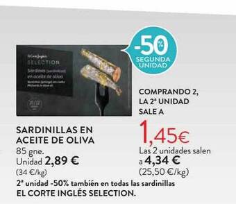 Hipercor Sardinillas en aceite de oliva oferta
