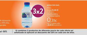 Hipercor Agua sin gas oferta