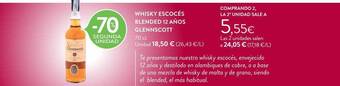 Hipercor -70% segunda unidad whisky escocés blended 12 años glennscott oferta