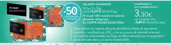 Hipercor -50% segunda unidad salmón ahumado oferta