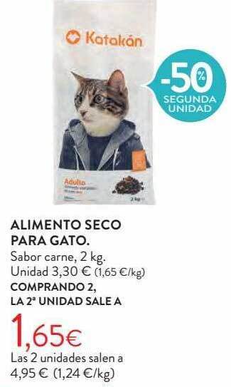 Hipercor -50% segunda unidad alimento seco para gato oferta