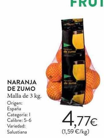 Hipercor Naranja de zumo oferta