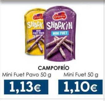 SPAR Lanzarote Campofrío mini fuet pavo mini fuet oferta