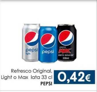 SPAR Lanzarote Refresco original, light o max lata pepsi oferta