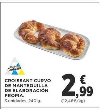 Supercor Croissant curvo de mantequilla de elaboración propia oferta