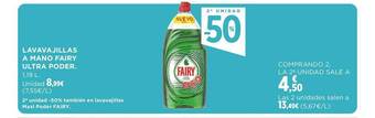 Supercor 2a unidad -50% lavavajillas a mano fairy ultra poder oferta