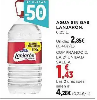 Supercor 2a unidad -50% agua sin gas lanjarón oferta
