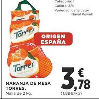Supercor Naranja de mesa torres oferta
