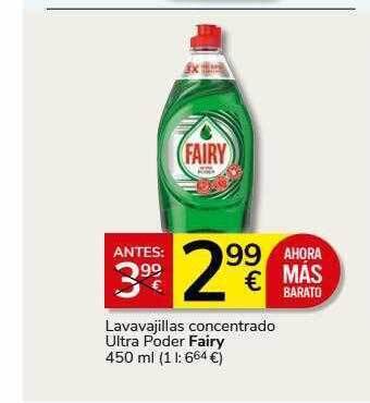 Supermercados Charter Lavavajillas concentrado ultra poder fairy oferta