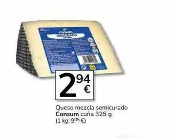 Supermercados Charter Queso mezcla semicurado consum oferta